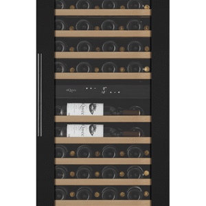 Vinkøleskab til indbygning 60 cm højskab - mQuvée WineCave 187 Anthracite Black, sort, tilpasningsbar sokkel, 115 flasker