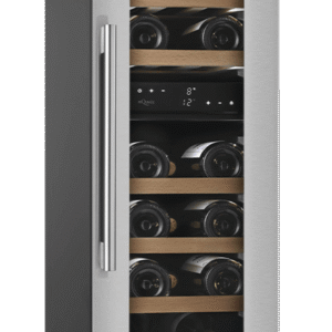 Vinkøleskab til indbygning 30 cm bred - mQuvée WineCave 800 30D Stainless - Rustfrit vinkøleskab - 2 temperaturzoner