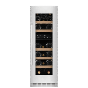 Vinkøleskab til indbygning 30 cm bred - WineCave 780 30D Stainless - Rustfrit vinkøleskab - 780 mm høj