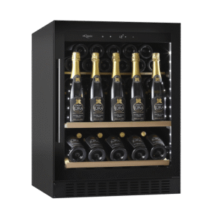 Champagnekøleskab til indbygning 60 cm - mQuvée WineCave 700 60S Anthracite Black, sort, Støjsvag