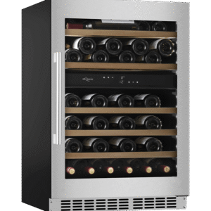 Vinkøleskab til indbygning 60 cm - mQuvée WineCave 800 60D Stainless, Rustfri, 2 temperaturzoner, 800 mm dørhøjde