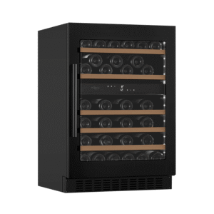Vinkøleskab til indbygning 60 cm - mQuvée WineCave 780 60D Anthracite Black, sort, 780 mm dørhøjde, 53 flasker