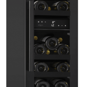 Indbygbar vinkøleskab 30 cm bred - WineCave 700 30D All Black - sort vinkøleskab - 2 temperaturzoner