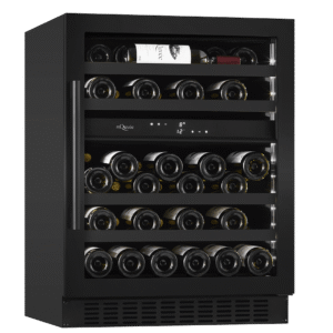 Vinkøleskab til indbygning 60 cm - mQuvée WineCave 700 60D All Black, 2 temperaturzoner, 700 mm høj dør