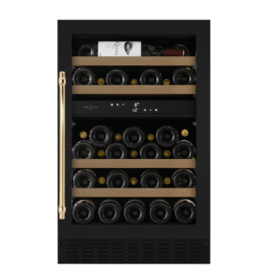 Vinkøleskab til indbygning - WineCave 700 50D Anthracite Black - Messinghåndtag