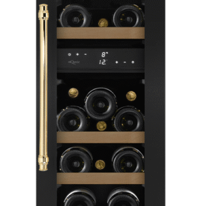 Vinkøleskab til indbygning - WineCave 700 30D Anthracite Black - Messinghåndtag