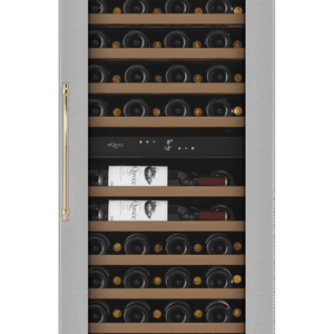 Vinkøleskab til indbygning - WineCave 187 Stainless - Messinghåndtag