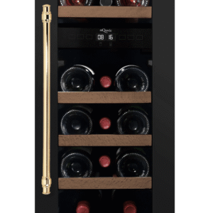 Vinkøleskab til indbygning - WineCave 780 30D Anthracite Black - Messinghåndtag