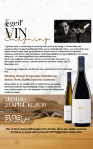 Geils vinsmagning 28.April 2026 kl.18.30