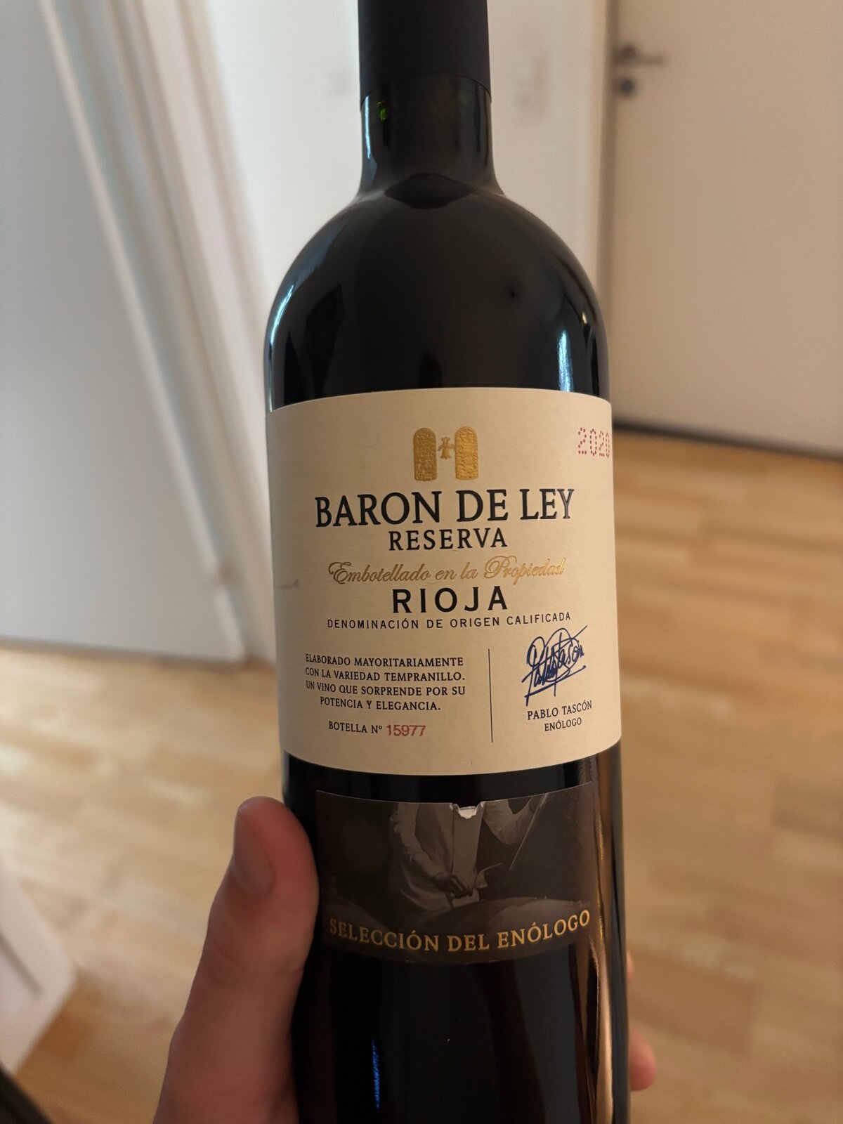 Baron de Ley Reserva 2020 — eksempel på resultat fra vinscanneren