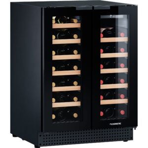 D42B vinkøleskab, 2 temperaturzoner, 42 flasker, sort