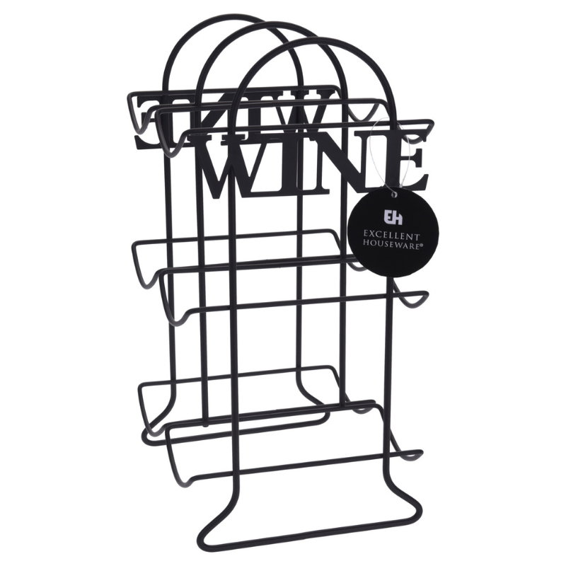 Vinreol i metal 6 flasker