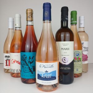 RosÃ© flytte-smagskasse - DKÂ´s  vildeste tilbud, 7 Ãkologiske rosÃ©vine fra Italien, Frankrig, Tyskland & Spanien. Version 2.