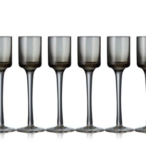 Lyngby Glas Snapseglas 6 stk Grå