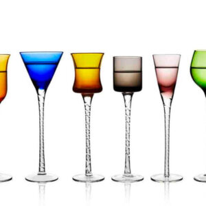 Lyngby Glas London Snapseglas 18 cm 6 stk Assorterede