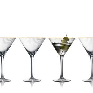 Lyngby Glas Palermo Gold Martiniglas 25cl 4-pak