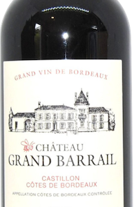 Château Grand Barrail Castillon Côtes de Bordeaux  2016